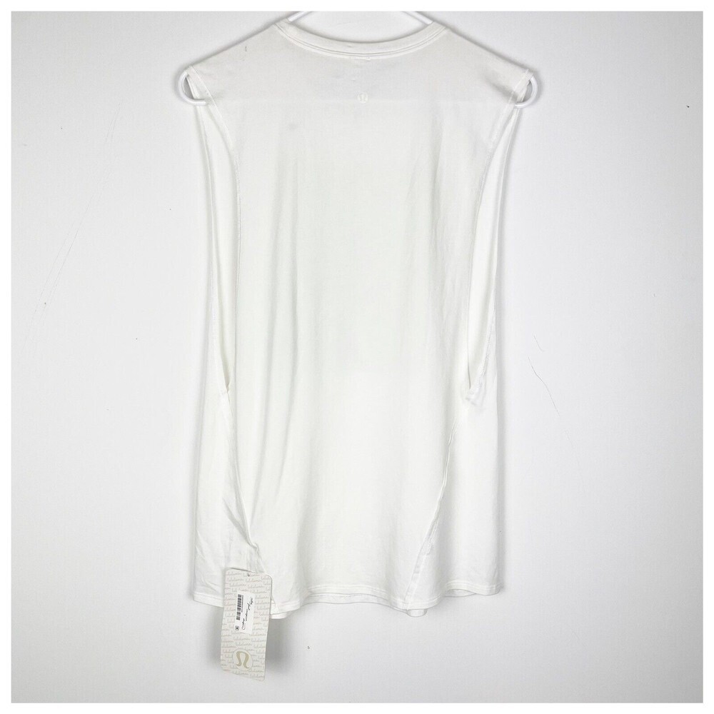 NWT Lululemon Size 10 Muscle Hustle Tee Women Shirt White - Picture 2 of 6